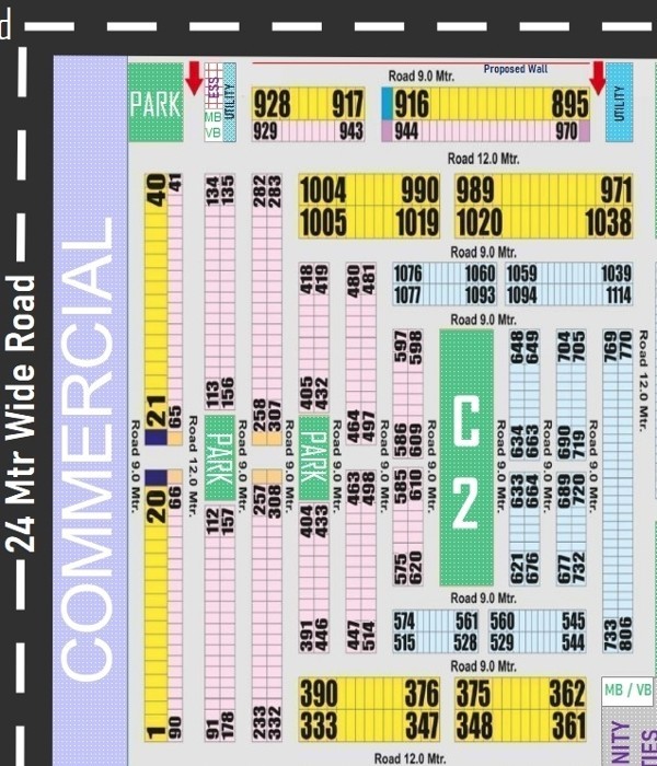 Rohini Sector 34 Plot for Sale - C2-49-50b Close Detail