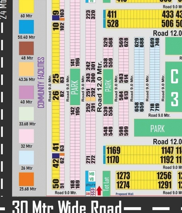 Rohini Sector 34 Plot for Sale - C3-143c Close Detail