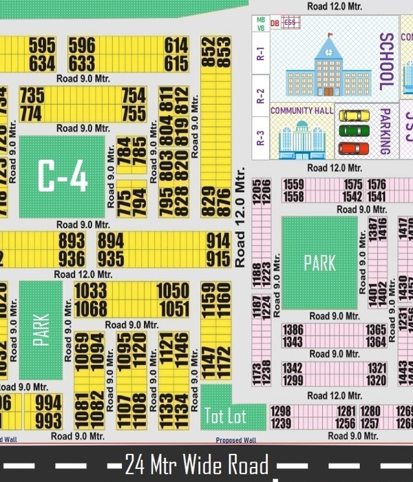 Rohini Sector 34 Plot for Sale - C4-921b Rear View