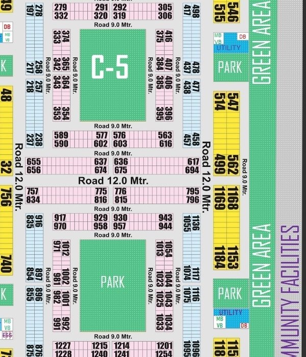 Rohini Sector 34 Plot for Sale - C5-1158c Layout Map