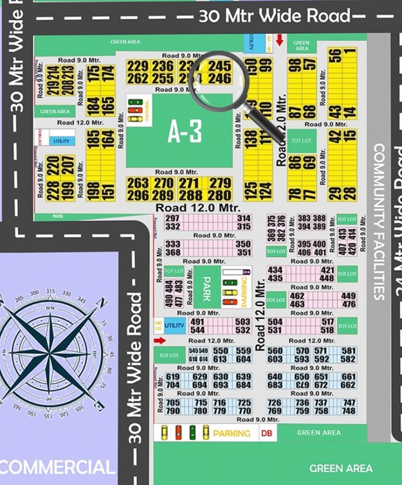 Rohini Sector 36 Plot for Sale - A3-248c Front View