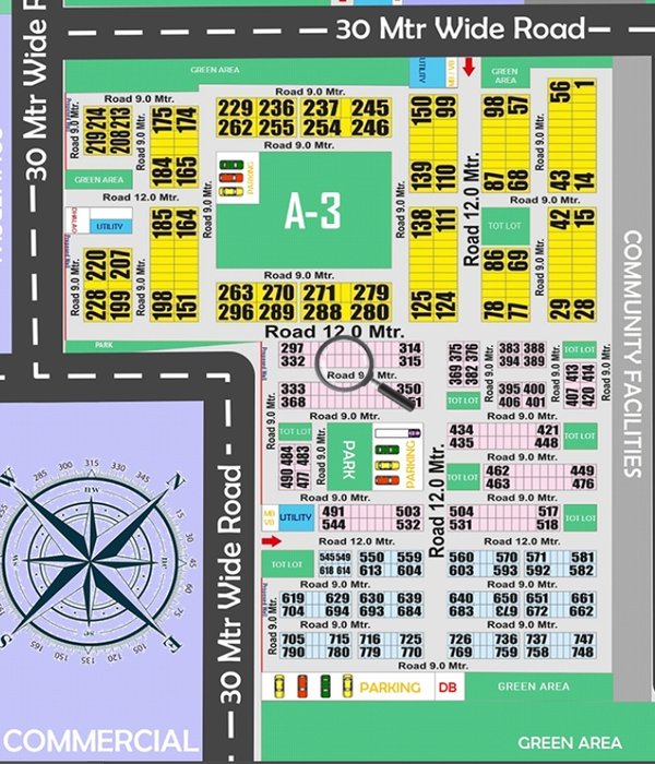 Rohini Sector 36 Plot for Sale - A3-328c Front View