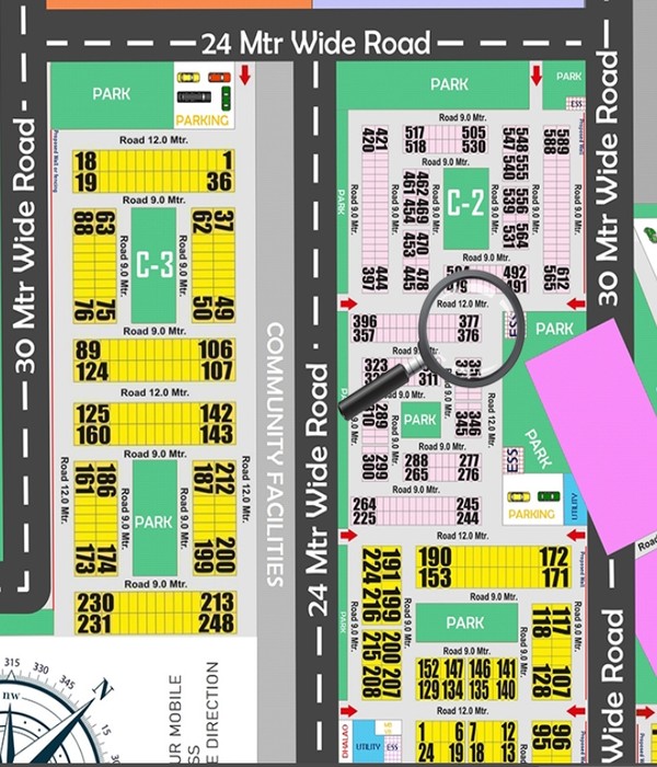Rohini Sector 36 Plot for Sale - C2-277c Front View
