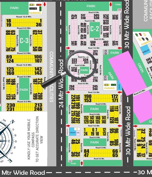 Rohini Sector 36 Plot for Sale - C2-317c Front View