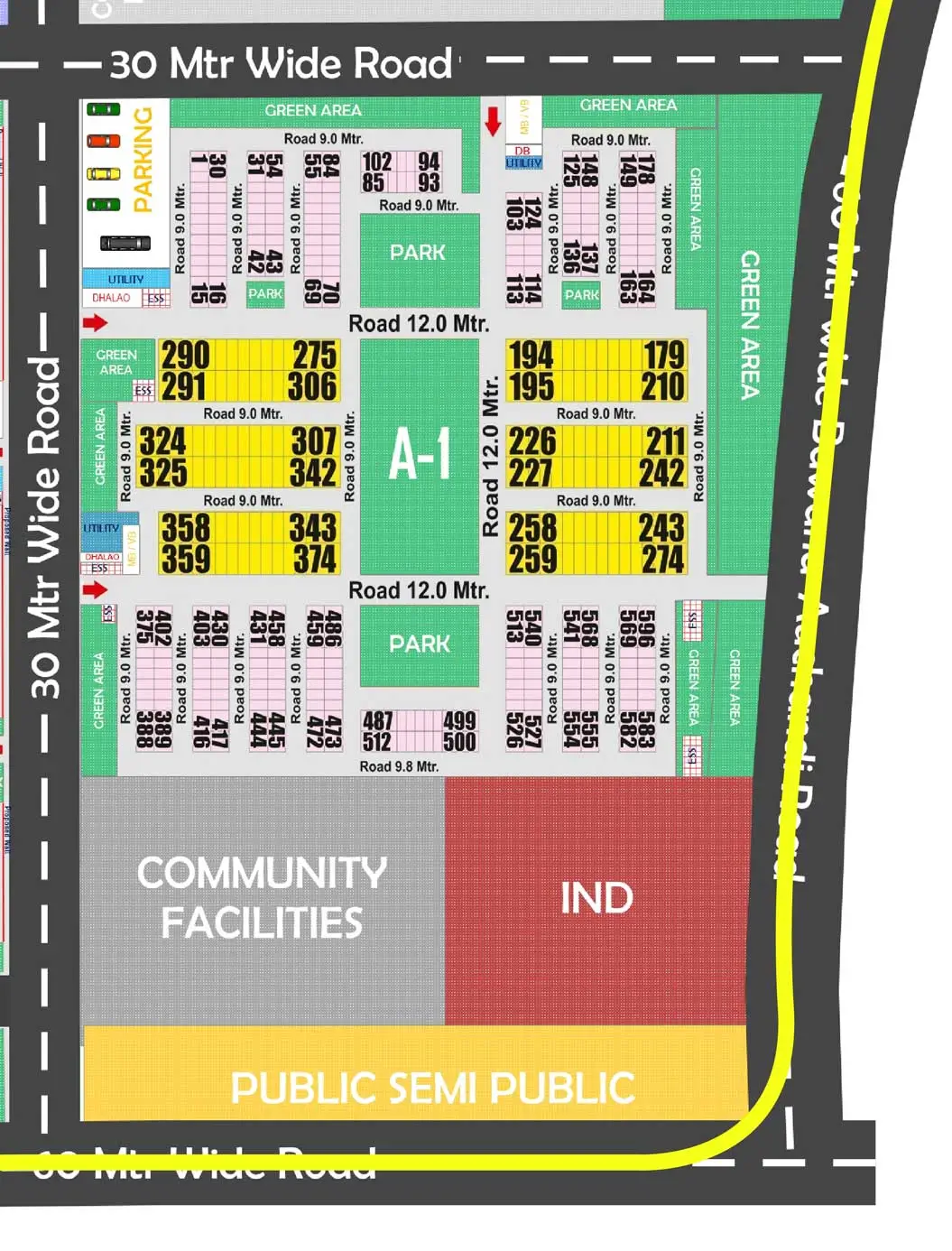 Rohini Sector 36 Pocket A-1 updated layout plan map.