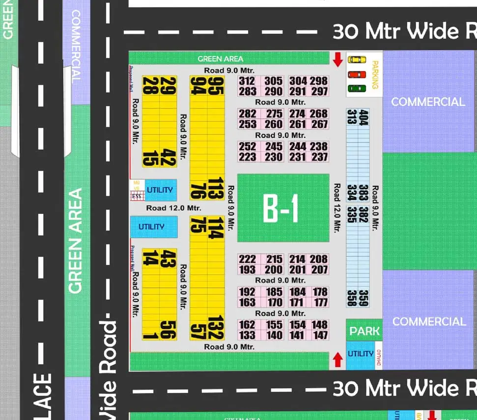 Rohini Sector 36 Pocket B-1 updated layout plan map.