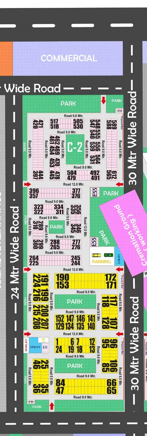 Rohini Sector 36 Pocket C-2 updated layout plan map.