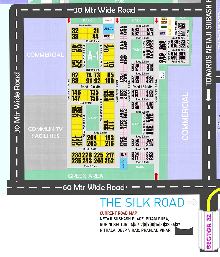 rohini sector 37 pocket A-1 updated layout plan map