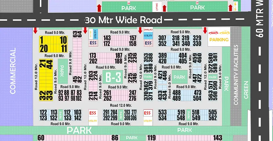 Rohini sector 37 pocket B-3 updated layout map