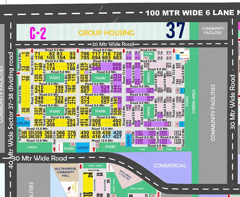 Rohini sector 37 pocket C-2 updated layout map